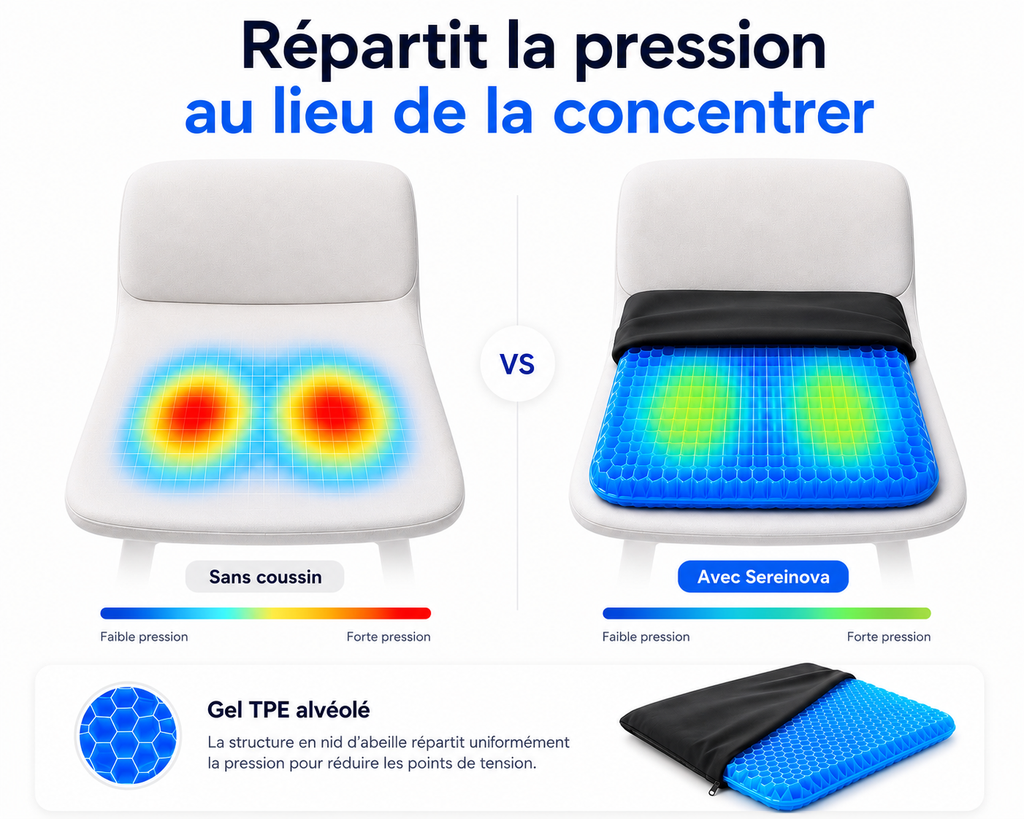 Coussin ergonomique en gel Sereinova™