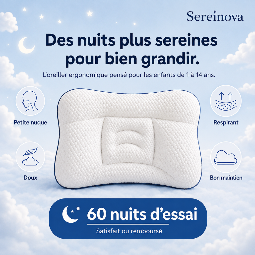 Oreiller Ergonomique Enfant Sereinova™