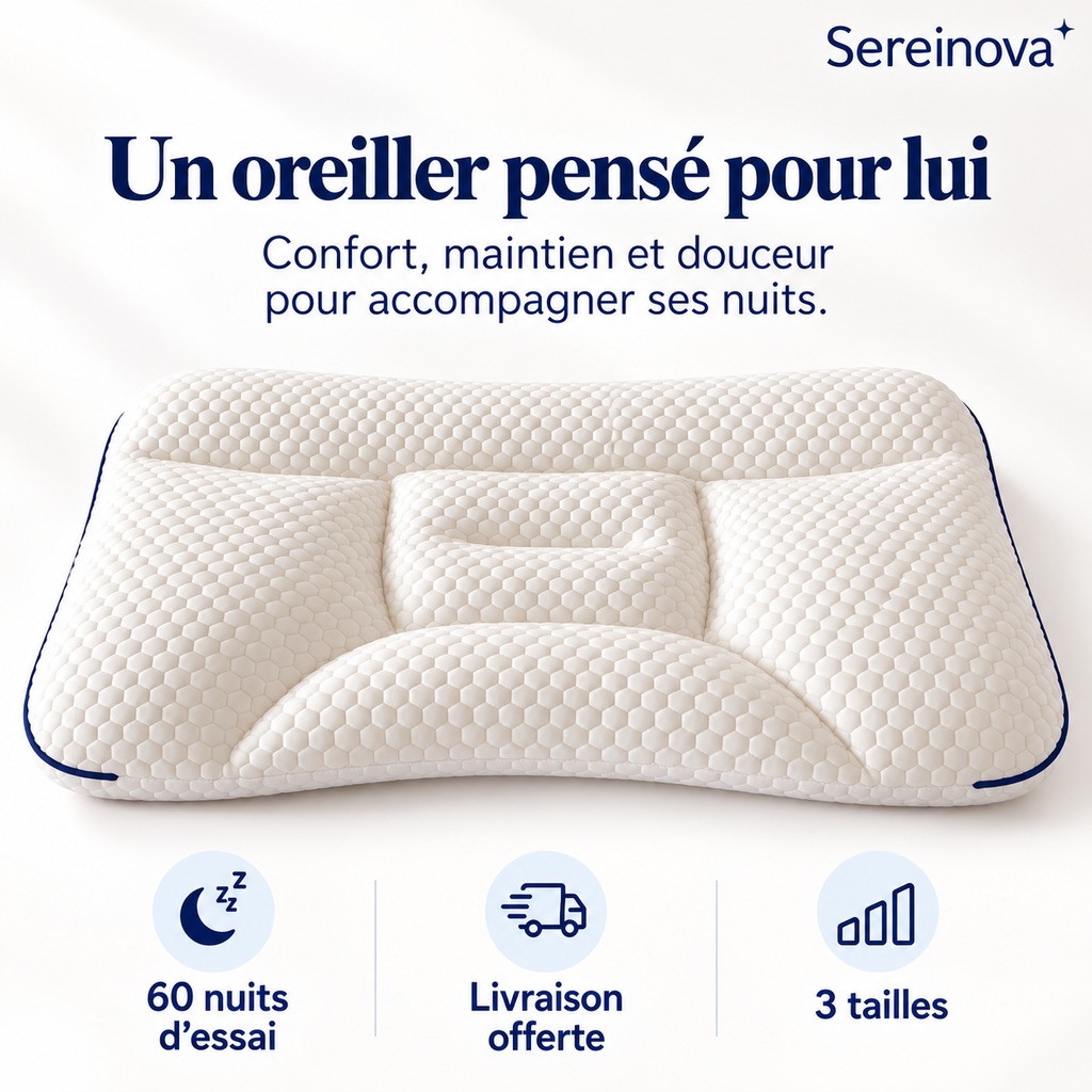 Oreiller Ergonomique Enfant Sereinova™
