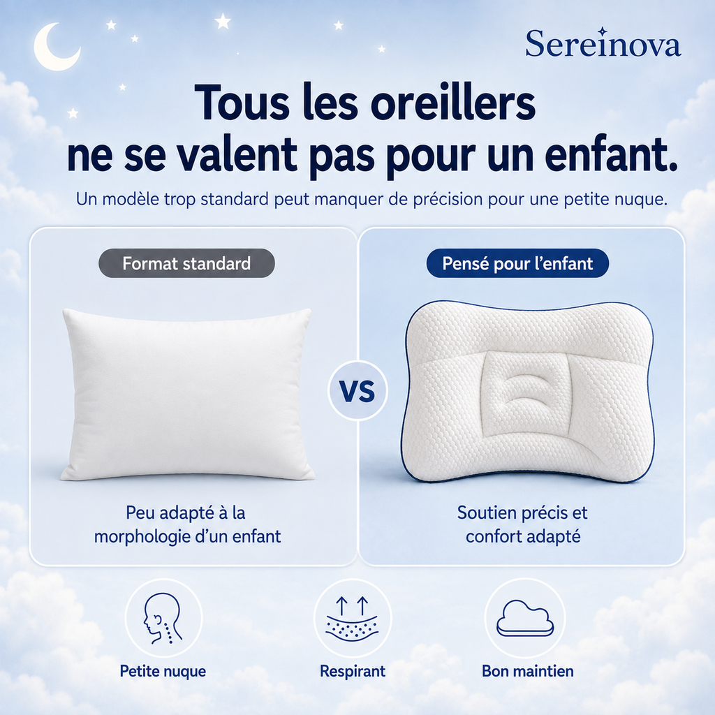 Oreiller Ergonomique Enfant Sereinova™