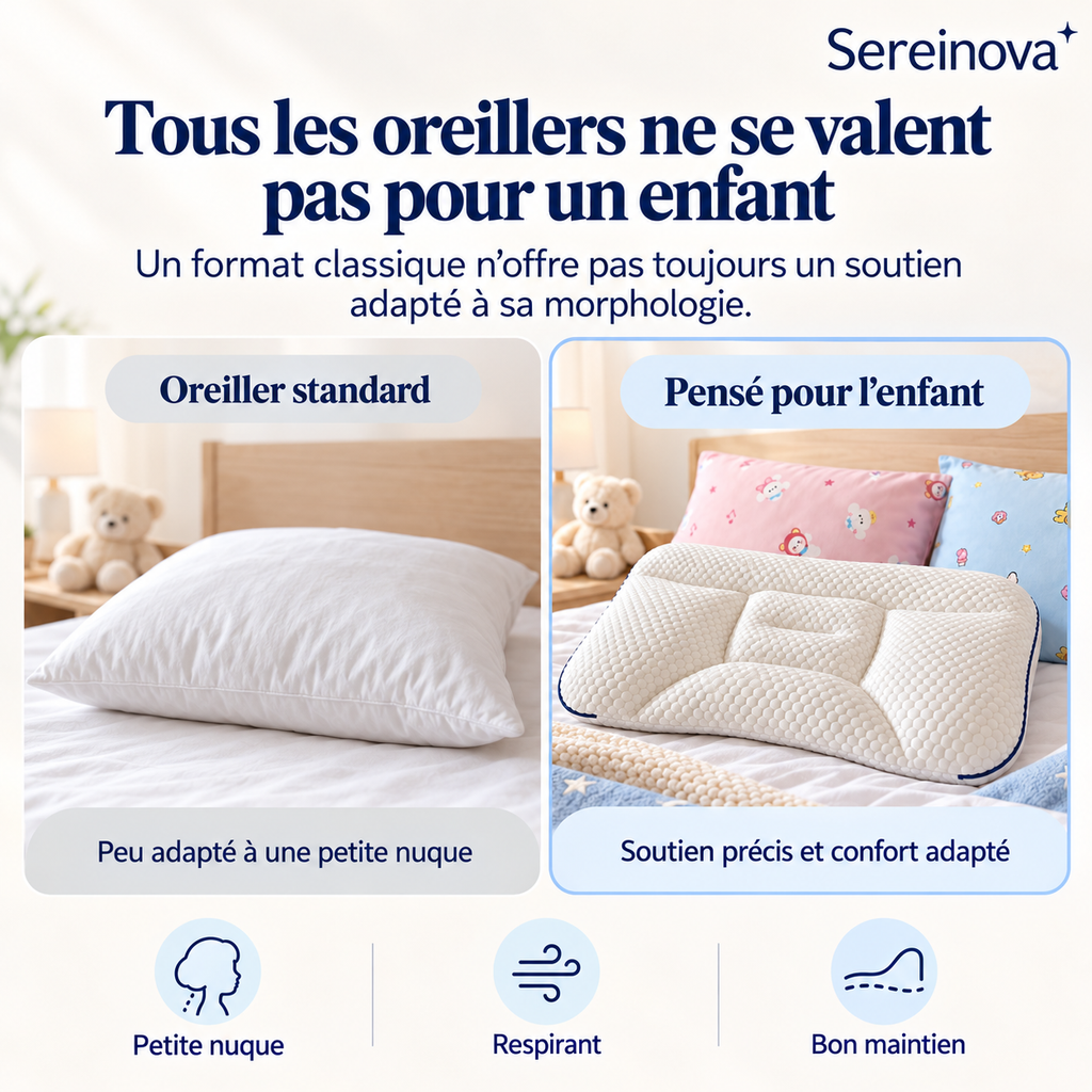 Oreiller Ergonomique Enfant Sereinova™